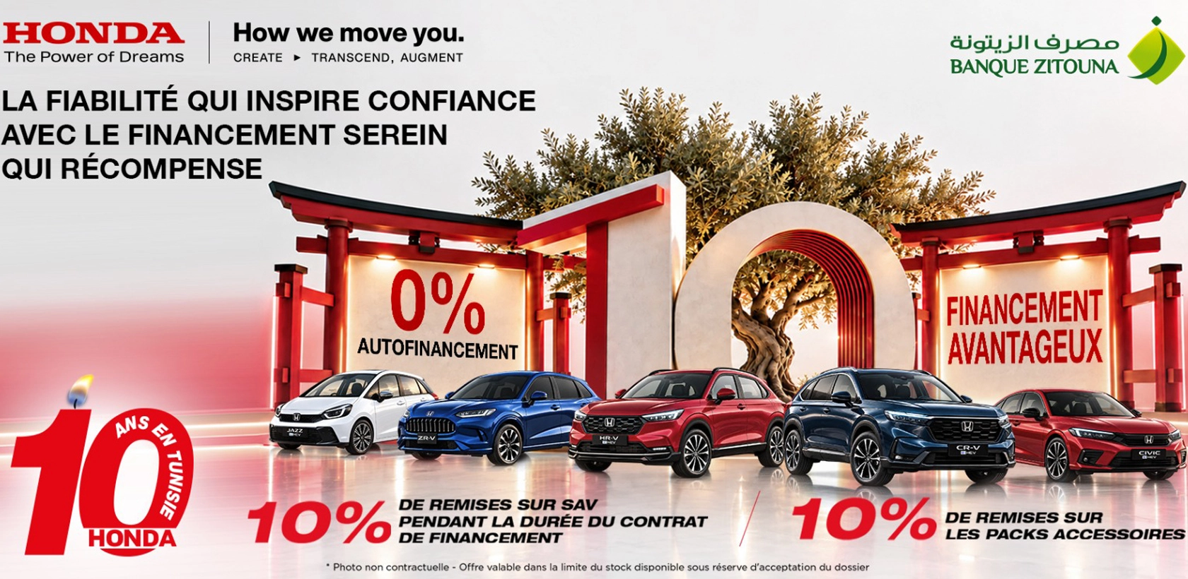 Offre Honda et Banque Zitouna
